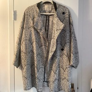 Maje Jacquard lightweight coat.